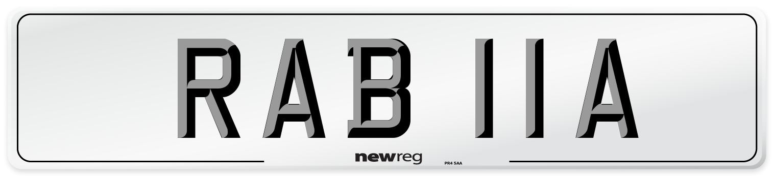 RAB 11A Number Plate from New Reg